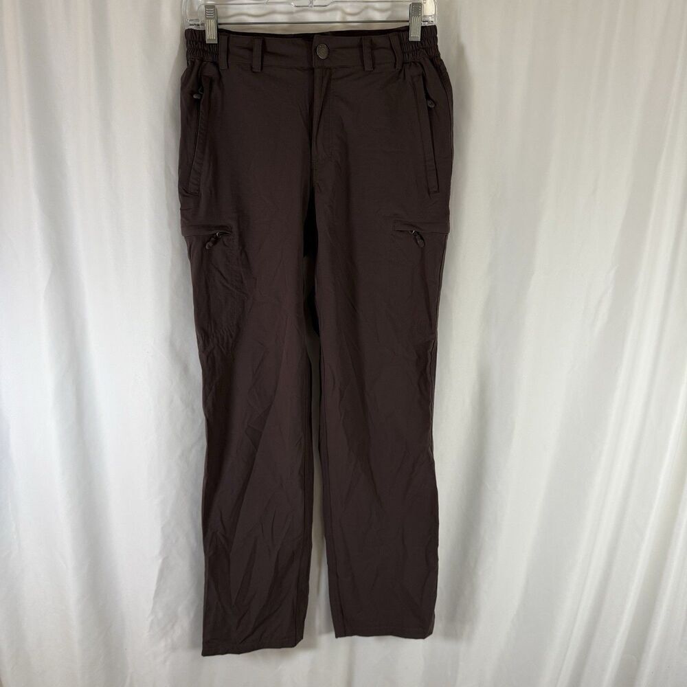 Mier Hiking Pants Women's 6 Purple Nylon Zip Cargo Pockets Button Zip - Picture 1 of 11